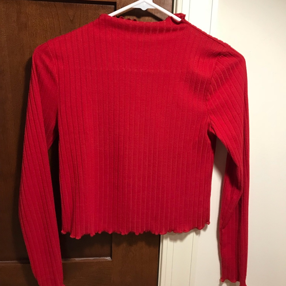 CUTE TIGHT RED CROP TOP